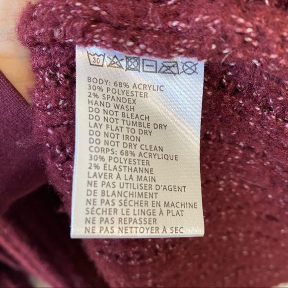 TRULY MADLY DEEPLY Ava Maroon Chunky Cardigan Small Oversized Balloon Sleeve - Picture 8 of 11